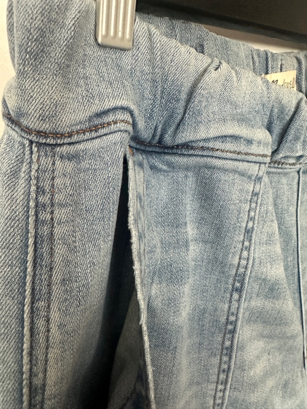 Madewell Pull-On Relaxed Jeans Lisford Wash Elastic Waist Straight Leg Boyfriend - Picture 6 of 10
